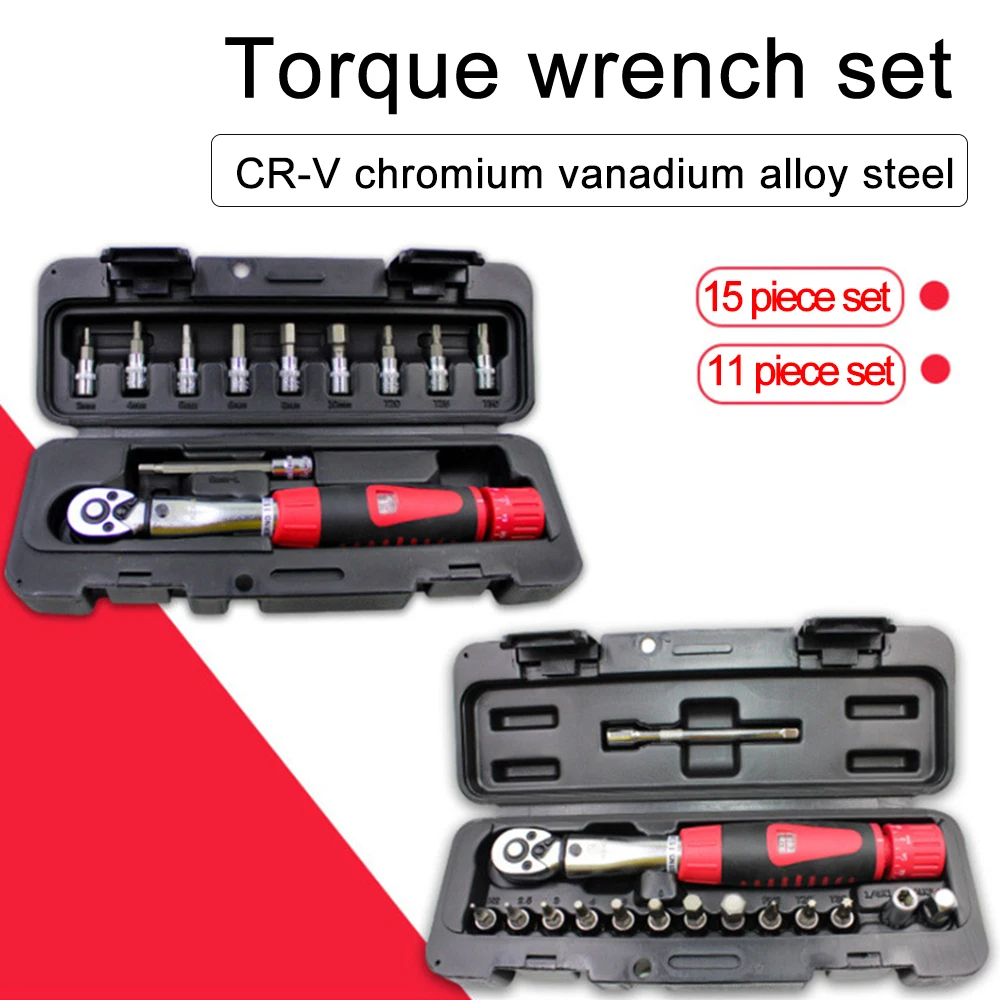 11 15PCS Torque Wrench Set 1/4" DR 2-14Nm Bike Hand Tools Bicycle Repair Tools Ratchet Mechanical Torque Spanner Manual Wrenches
11 15PCS Torque Wrench Set 1/4" DR 2-14Nm Bike Hand Tools Bicycle Repair Tools Ratchet Mechanical Torque Spanner Manual Wrenches