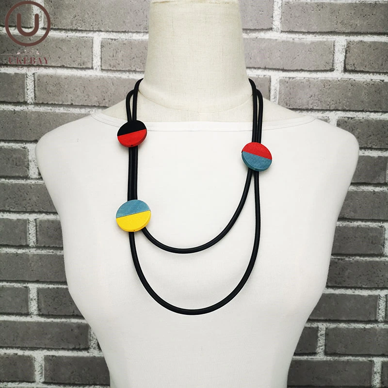 UKEBAY Multicolor Wood Choker Necklaces Women Gothic Necklace Black Rubber Jewelry Handmade Design Wood Jewelry Wholesale Chains
UKEBAY Multicolor Wood Choker Necklaces Women Gothic Necklace Black Rubber Jewelry Handmade Design Wood Jewelry Wholesale Chains