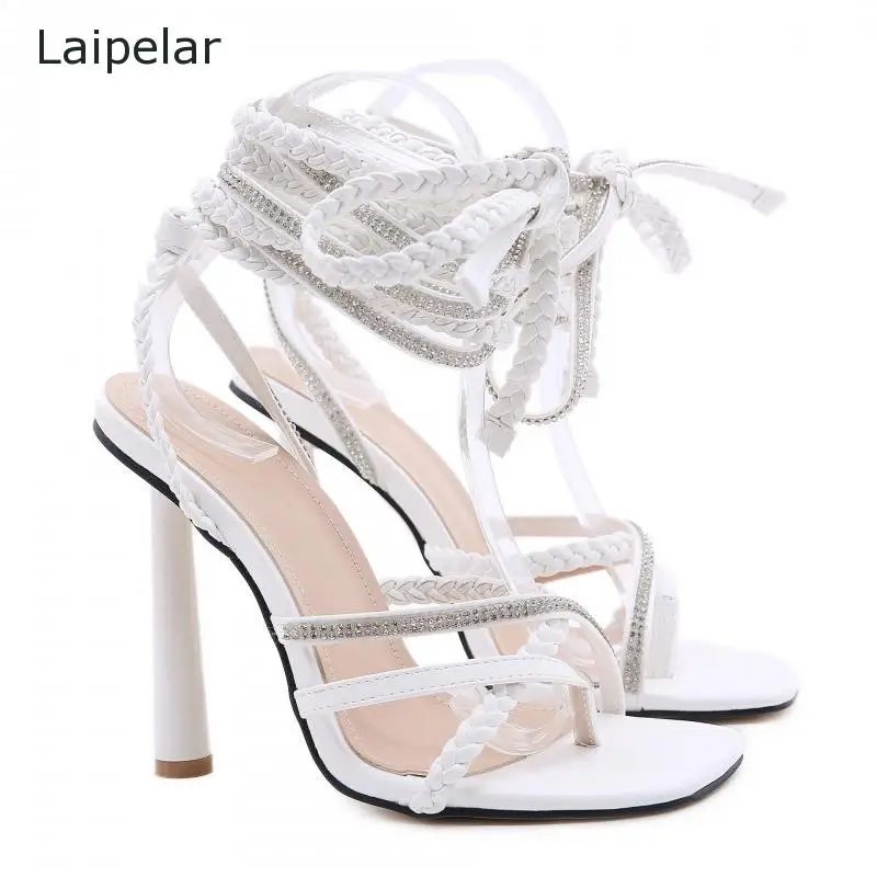 2021 Women Crystal Heel Sandals Summer High Heels Rhinestone Strap Lace Up Shoes Ladies Sexy Party Wedding Shoes Size 42
2021 Women Crystal Heel Sandals Summer High Heels Rhinestone Strap Lace Up Shoes Ladies Sexy Party Wedding Shoes Size 42