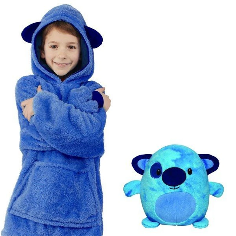 New Fleece Children's Warm Blanket Sweatshirt Pet Shaped Wearable Hoodie Nightdress For 8 Years Old And Above For Christmas Gift
New Fleece Children's Warm Blanket Sweatshirt Pet Shaped Wearable Hoodie Nightdress For 8 Years Old And Above For Christmas Gift