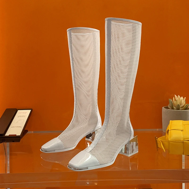 Long tube hollow mesh sandals female 2020 summer new Roman thick heel sandals mesh high heel high tube long boots Z756
Long tube hollow mesh sandals female 2020 summer new Roman thick heel sandals mesh high heel high tube long boots Z756
