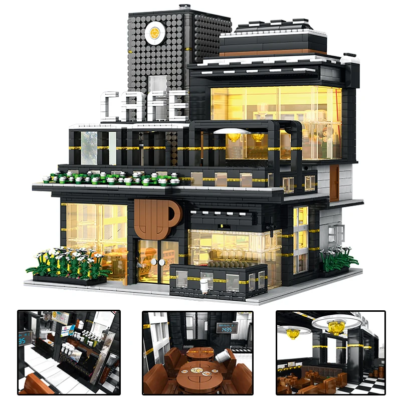 Creator Expert City Street View Modular Modern Cafe Corner Model Building Blocks MOC Architecture Bricks Pet Book Coffee Shop
Creator Expert City Street View Modular Modern Cafe Corner Model Building Blocks MOC Architecture Bricks Pet Book Coffee Shop