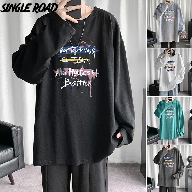 Single Road Mens Long Sleeve T-shirt Men 2021 Graffiti Cotton T Shirts Streetwear Harajuku Casual Oversized T Shirt For Men
Single Road Mens Long Sleeve T-shirt Men 2021 Graffiti Cotton T Shirts Streetwear Harajuku Casual Oversized T Shirt For Men