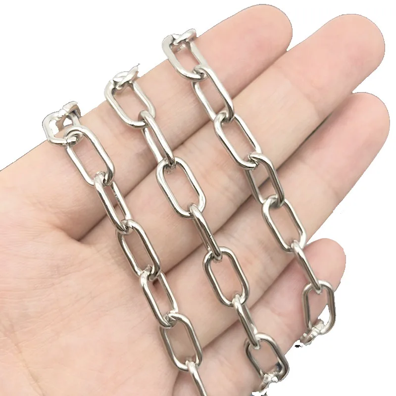 1Meter Stainless Steel Link Chains for DIY Jewelry Making Accessories Handmade Wallet Bracelet Chain Necklace Supplies
1Meter Stainless Steel Link Chains for DIY Jewelry Making Accessories Handmade Wallet Bracelet Chain Necklace Supplies