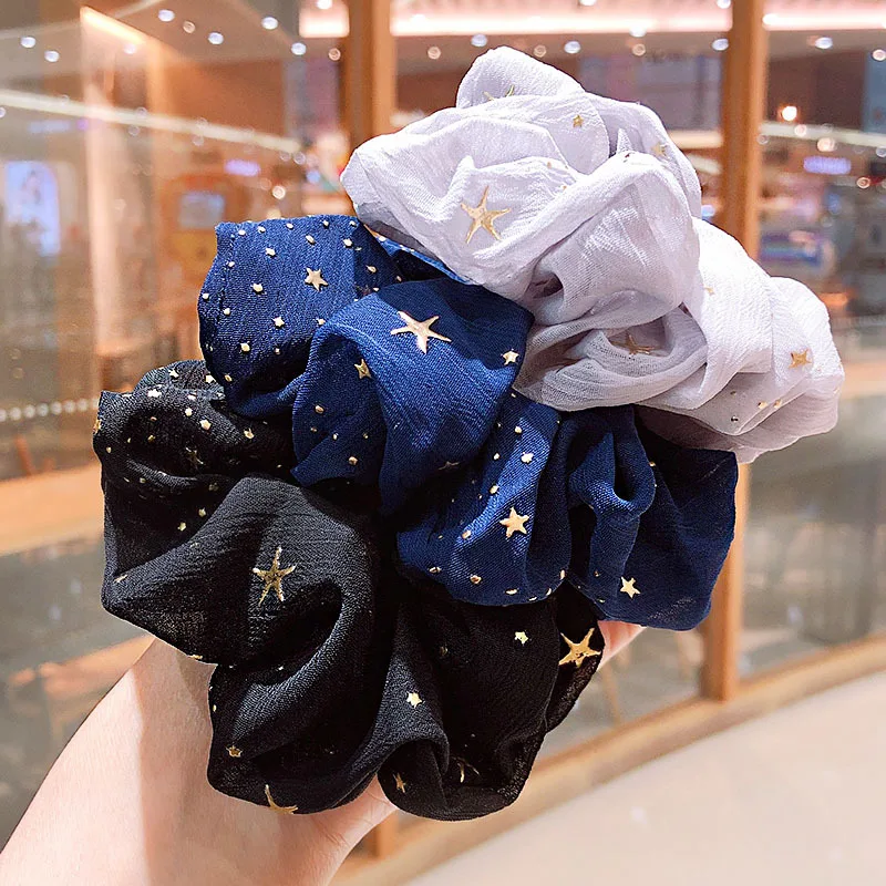 

1Pcs Women Girls Gauze Five-Pointed Star Embellished Soft Series Hair Rope Hair Accessories Headband