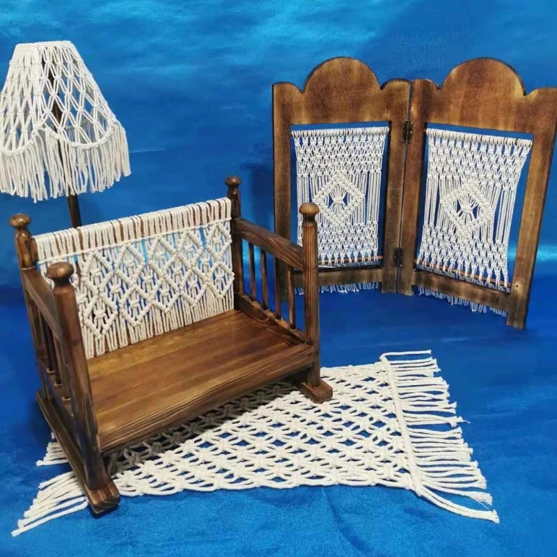 Q1FE Cotton Rope Woven Wooden Screen Baby Photography Props Decoration Infant Photo Shooting Assisted Accessories
Q1FE Cotton Rope Woven Wooden Screen Baby Photography Props Decoration Infant Photo Shooting Assisted Accessories