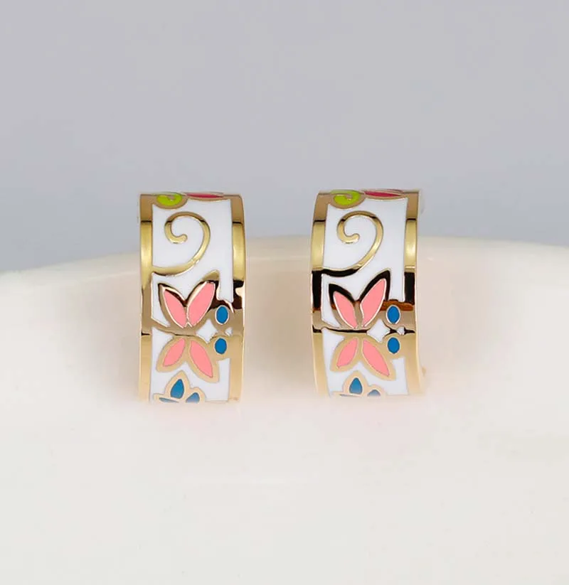 MECHOSEN Fashion 585 Rose Gold Colorful Butterfly Flowers Enamel Necklace Earring Jewelry Set Women Party Accessories Gifts 2019 | Украшения