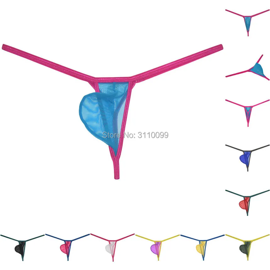 

Men's G-String Silky Thin Underwear Frivolous breathable Bulge Pouch Bikini Air Light Sport Mesh Thong