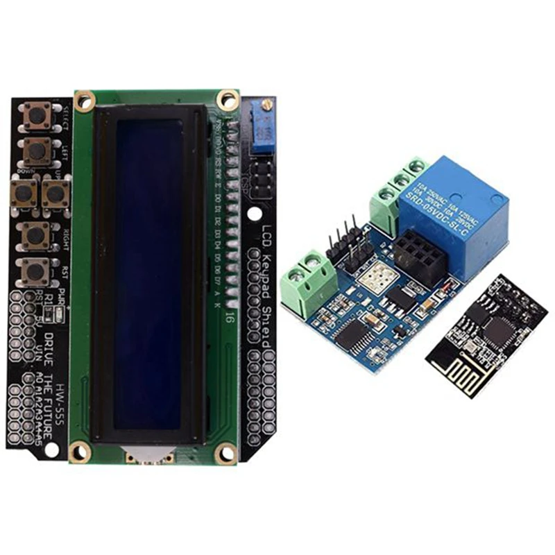 1 шт. ЖК экран с клавиатурой Lcd1602 модуль 1602 для Arduino Atmega328 и 1x ESP8266 WiFi 5 в канальный
