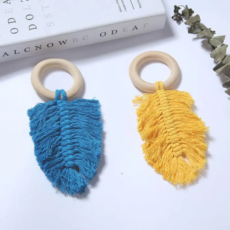 Baby Teether Crochet Wood Ring Rattle Infant Sensory Teething Toy Room Decoration Crafts
Baby Teether Crochet Wood Ring Rattle Infant Sensory Teething Toy Room Decoration Crafts