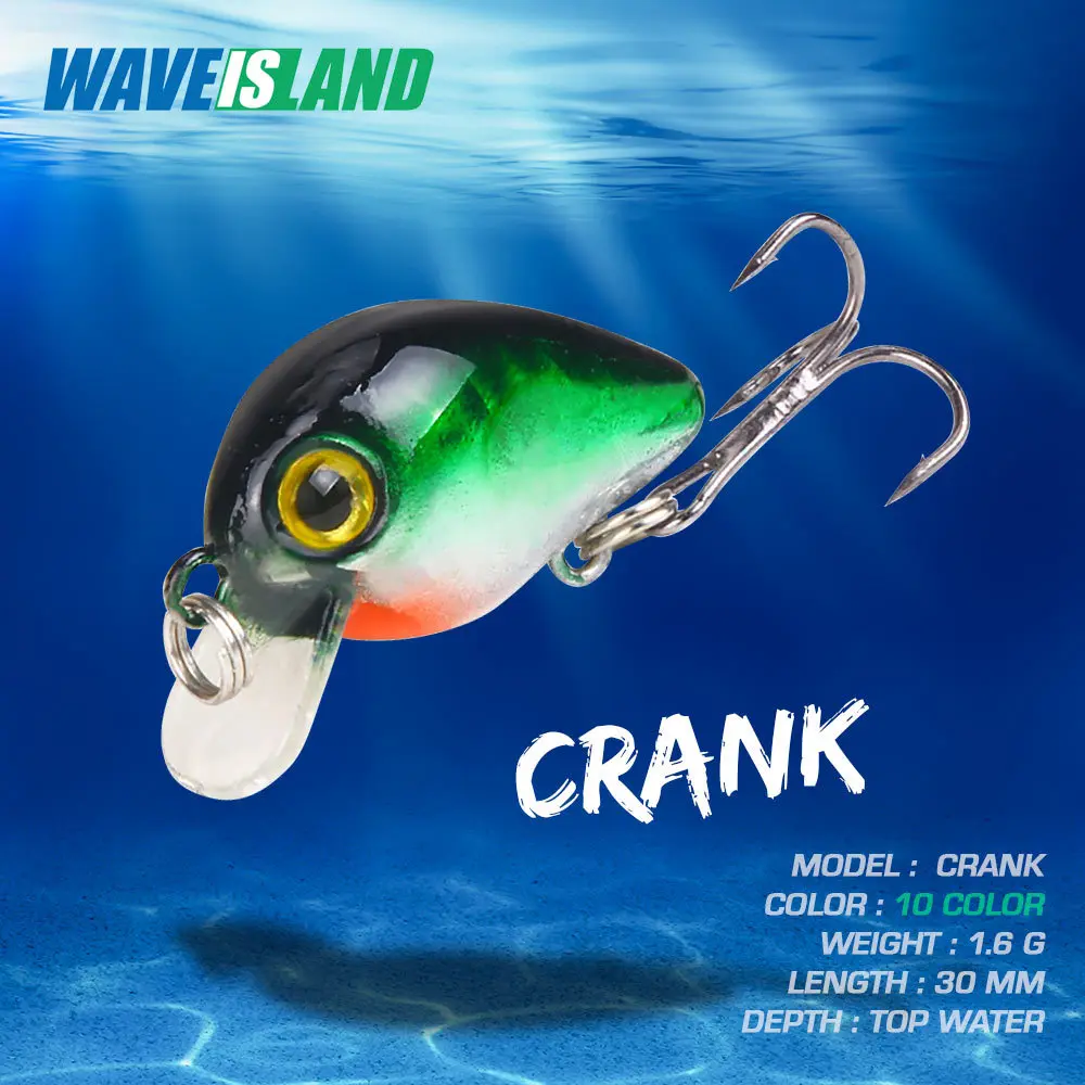 WAVEISLAND 2021 Crankbait Fishing Lure 3CM 1.6g Articulos De Pesca Isca Artificial Fake Fish Crank Bait top water Fishing Lures
WAVEISLAND 2021 Crankbait Fishing Lure 3CM 1.6g Articulos De Pesca Isca Artificial Fake Fish Crank Bait top water Fishing Lures