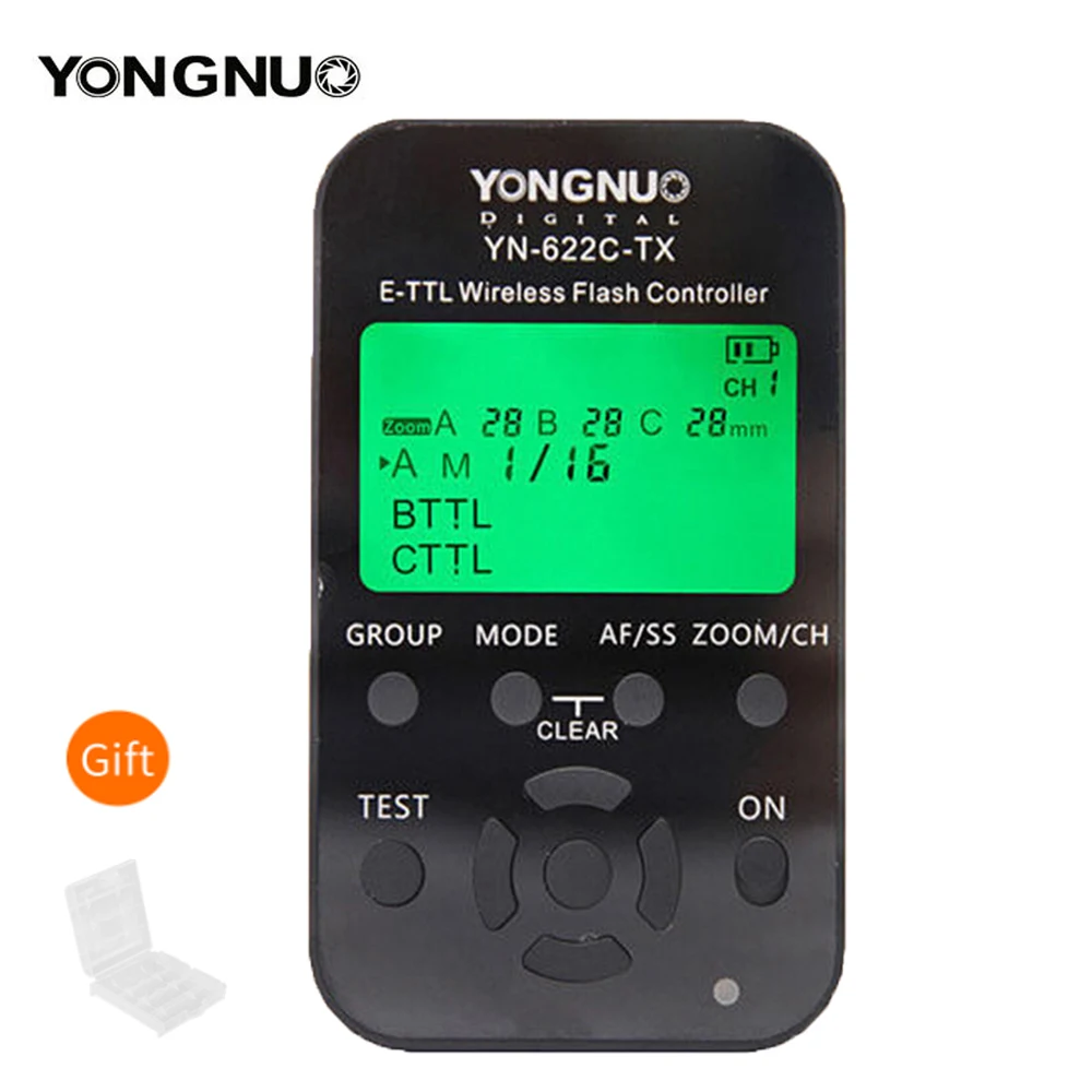Yongnuo YN-622C-TX YN622C-TX LCD беспроводной контроллер вспышки e-TTL 1/8000s триггерный передатчик для Canon DSLR камеры 5diii
Yongnuo YN-622C-TX YN622C-TX LCD беспроводной контроллер вспышки e-TTL 1/8000s триггерный передатчик для Canon DSLR камеры 5diii
