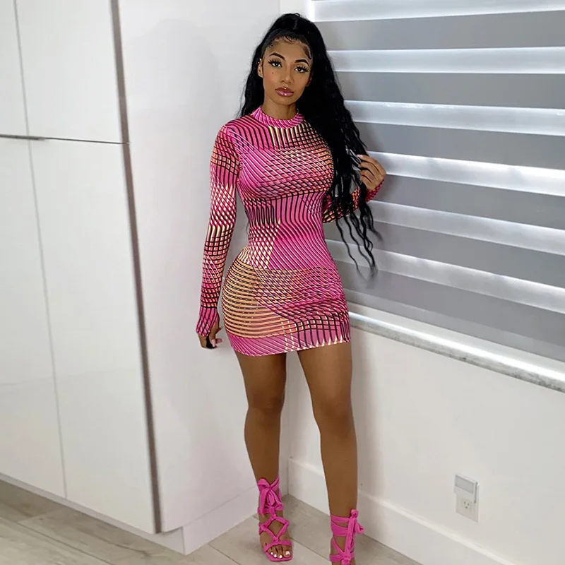 Women's Bodycon Slimming Dress Sexy Print Long Sleeve Mini Dress Spring Summer Party Club Dress
Women's Bodycon Slimming Dress Sexy Print Long Sleeve Mini Dress Spring Summer Party Club Dress