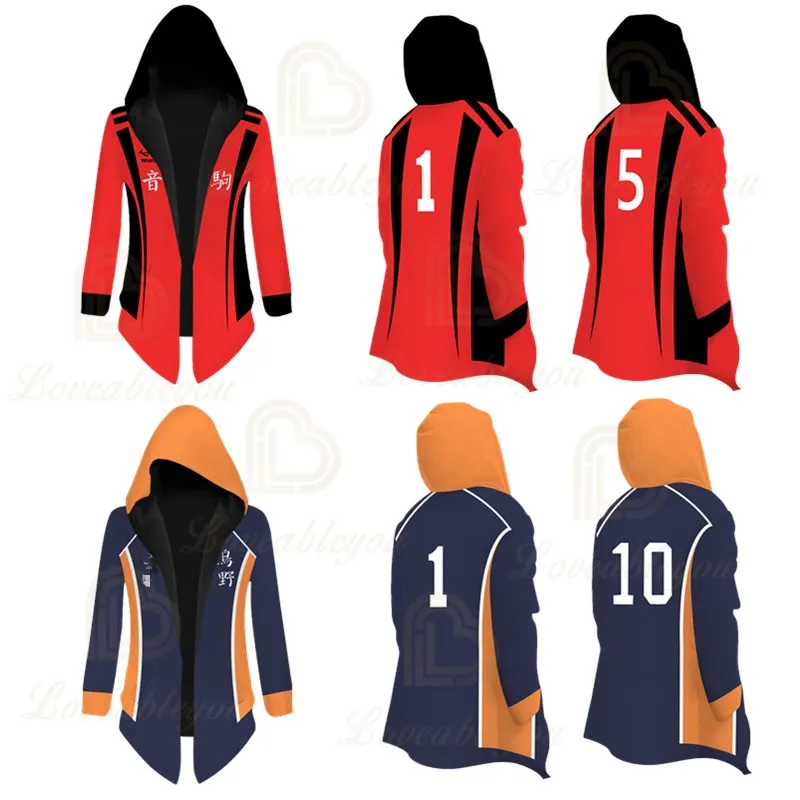 Аниме Haikyuu! Косплэй куртка костюм Тренч для мужчин женщин Демисезонный плащ