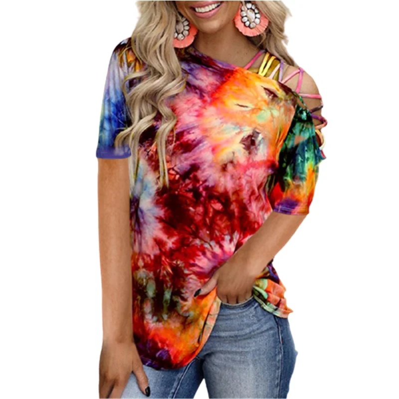 2021 New Spring and Summer Tie-Dye Printing Short-Sleeved Strapless Sexy Casual Loose T-Shirt Women
2021 New Spring and Summer Tie-Dye Printing Short-Sleeved Strapless Sexy Casual Loose T-Shirt Women