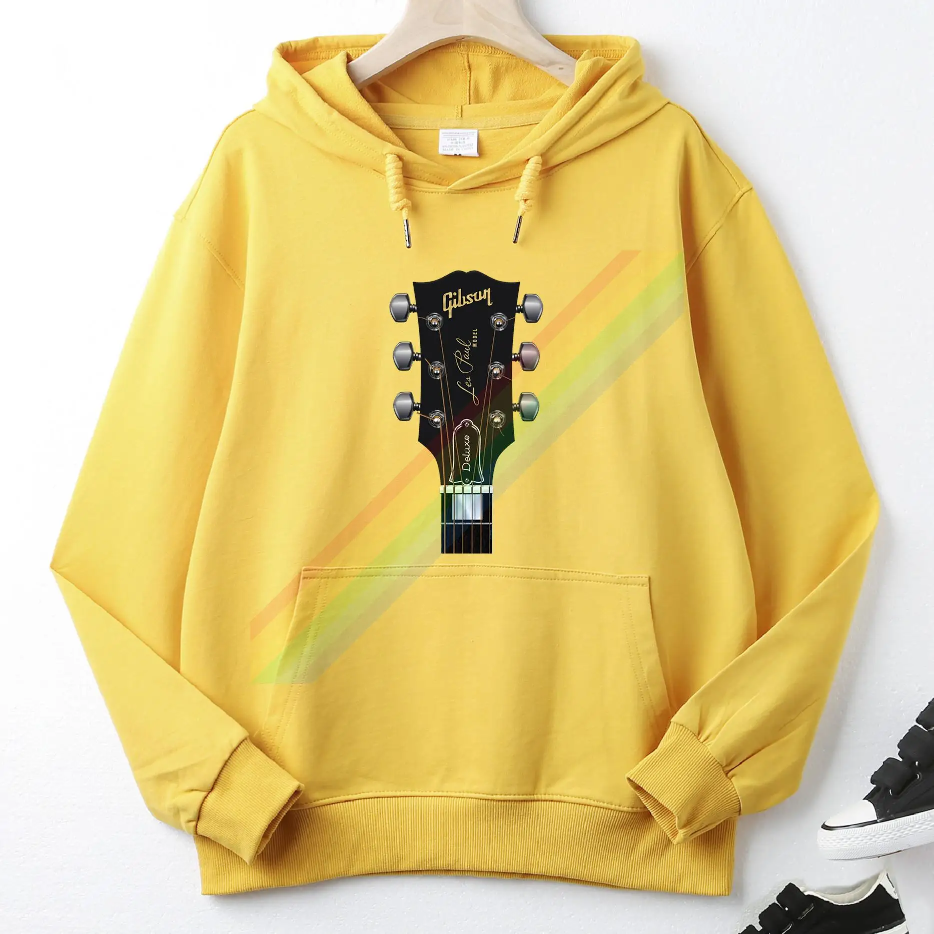 2021 Классическая Толстовка Gibson с популярным логотипом гитары на осень и зиму