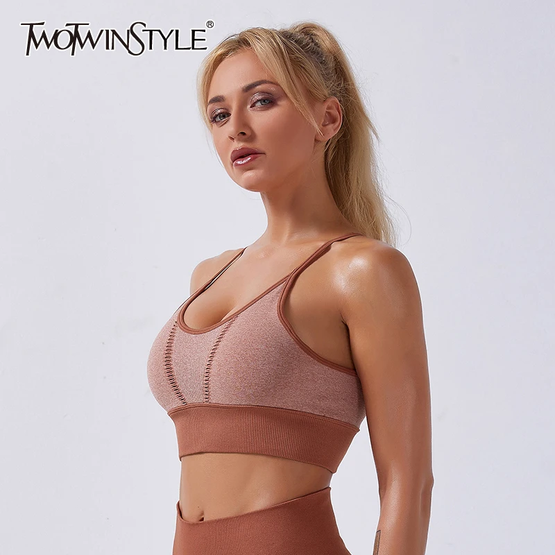 TWOTWINSTYLE Breathable Fitness Yoga Women's Vest Square Collar Back Hollow Out Vest For Female Sportswear Fashion Tide 2021 
TWOTWINSTYLE Breathable Fitness Yoga Women's Vest Square Collar Back Hollow Out Vest For Female Sportswear Fashion Tide 2021