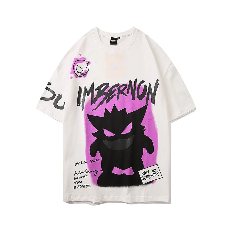 Fashion brand ins Casual Short Sleeve devil print men's and women's youth large T-shirt student sports half sleeve 
Fashion brand ins Casual Short Sleeve devil print men's and women's youth large T-shirt student sports half sleeve