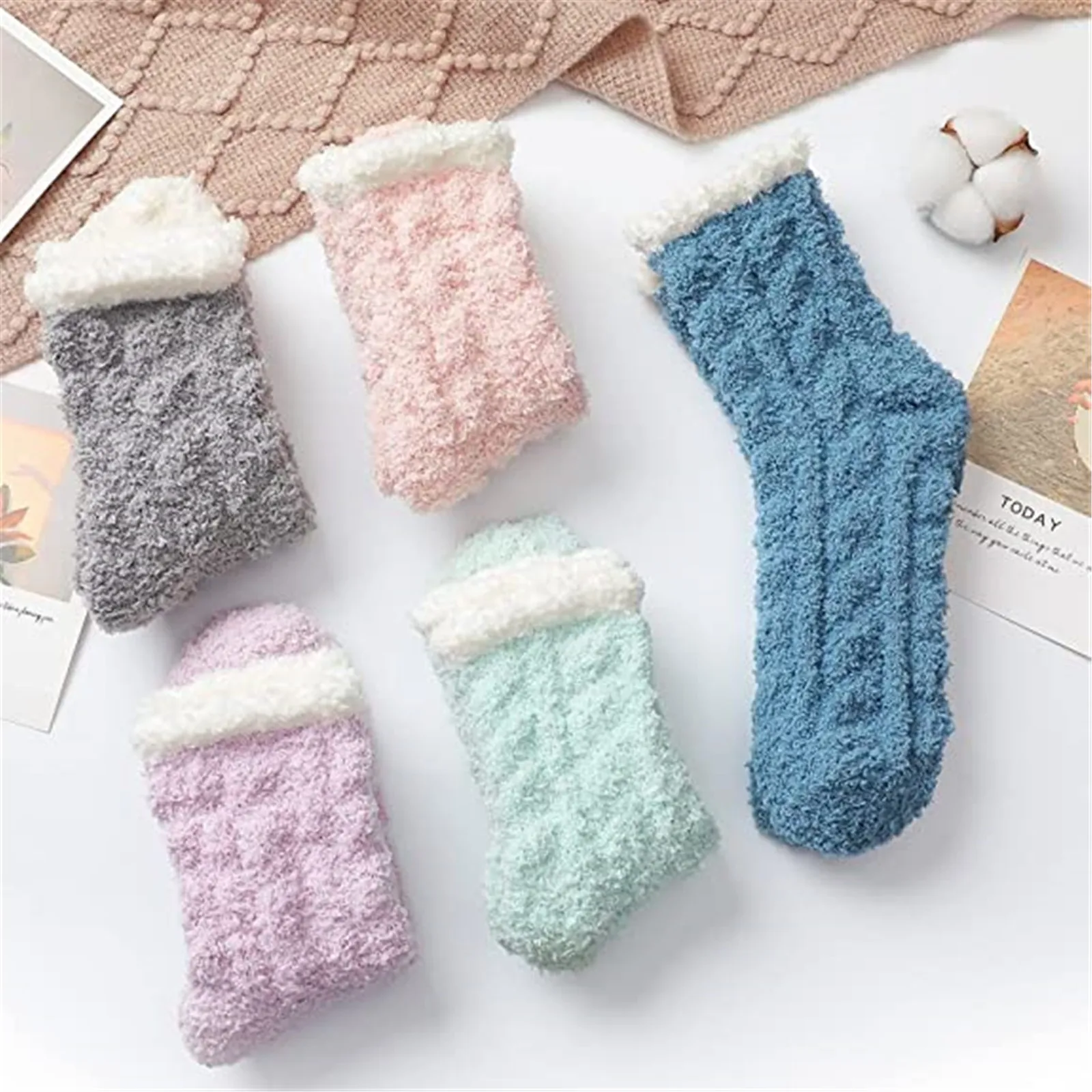 5 Pairs Women Thick Winter Warm Socks Fluffy Fuzzy Floor Sleep Kawaii Socks Colorful Cute Thermal White Soft Velvet Nylon Socks
5 Pairs Women Thick Winter Warm Socks Fluffy Fuzzy Floor Sleep Kawaii Socks Colorful Cute Thermal White Soft Velvet Nylon Socks