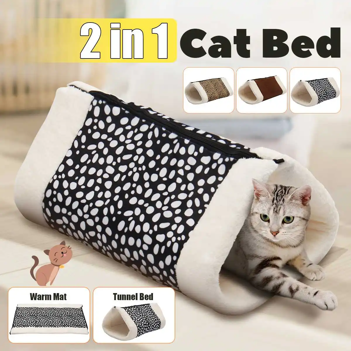 Soft Suede Warm Windproof Pet Cat Puppy Tunnel Bed Mat Folding Cat Kennel House Cage Winter Pet Warmer Pet Supplies
Soft Suede Warm Windproof Pet Cat Puppy Tunnel Bed Mat Folding Cat Kennel House Cage Winter Pet Warmer Pet Supplies