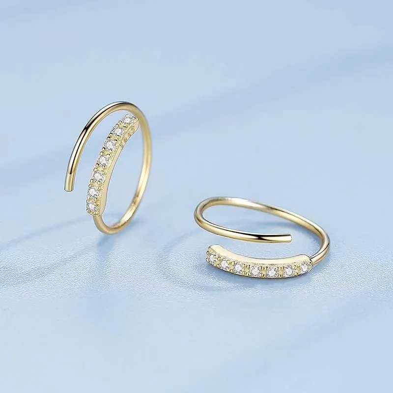 925 Sterling Silver Minimalism Earrings Inlay Small Zircon Creative Piercing Jewelry Making For Women Wedding Valentines Gift
925 Sterling Silver Minimalism Earrings Inlay Small Zircon Creative Piercing Jewelry Making For Women Wedding Valentines Gift