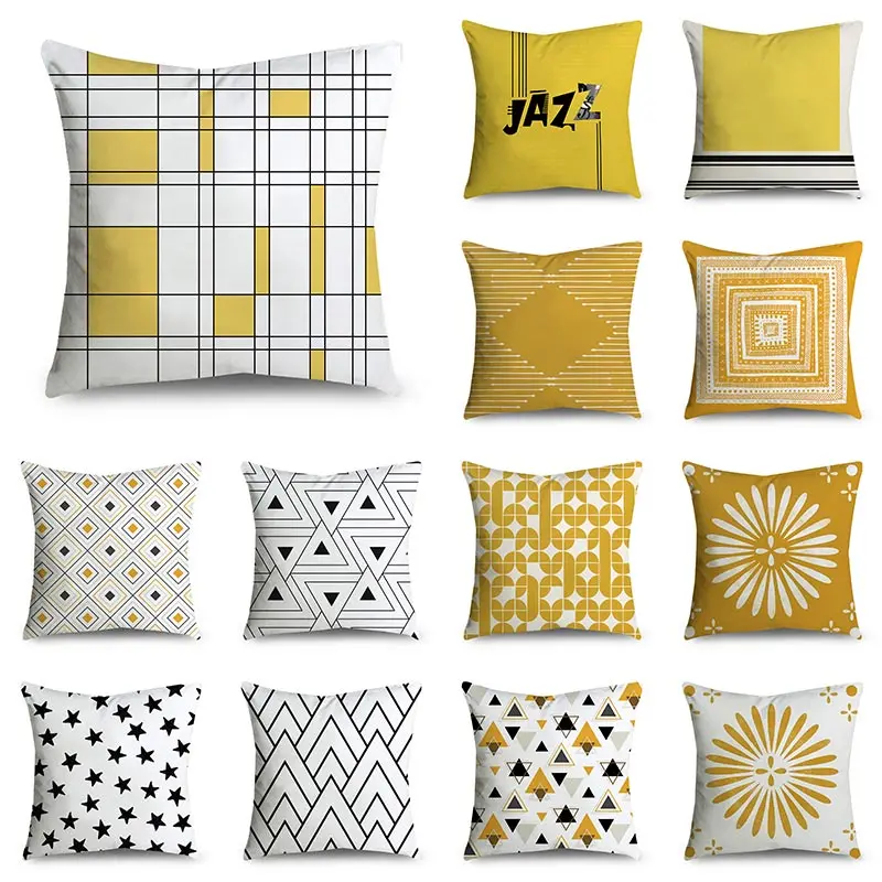 Yellow geometric pattern Decorative Cushion Cover Floral Pillow Case For Car Sofa Decor Pillowcase Home Pillows 45cm x 45cm
Yellow geometric pattern Decorative Cushion Cover Floral Pillow Case For Car Sofa Decor Pillowcase Home Pillows 45cm x 45cm