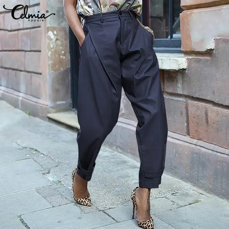 Celmia Fashion PU Leather Harem Pants Women Oversize Casual High Waist Solid Pantalon 2021 Autumn Streetwear Pocket Long Trouser
Celmia Fashion PU Leather Harem Pants Women Oversize Casual High Waist Solid Pantalon 2021 Autumn Streetwear Pocket Long Trouser