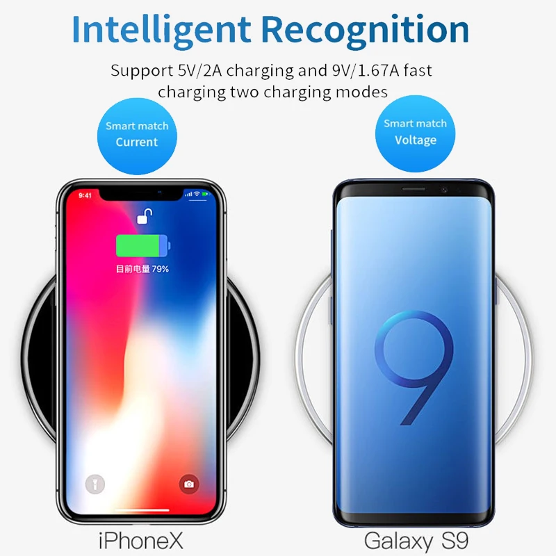 Беспроводное зарядное устройство GYSO для iPhone 11 Pro X XS Max XR 8 Plus Samsung S9 S10 S20 Note 9 20 Вт |
