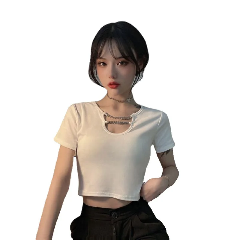 2021 summer new personality design short high-waist student top trend short-sleeved T-shirt
2021 summer new personality design short high-waist student top trend short-sleeved T-shirt