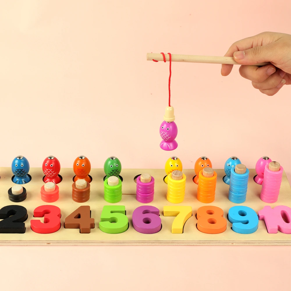 Montessori Educational Wooden Toys Geometric Shape Matching Count Magnetic Fishing Toys Math Early Educational Toys For Children
Montessori Educational Wooden Toys Geometric Shape Matching Count Magnetic Fishing Toys Math Early Educational Toys For Children