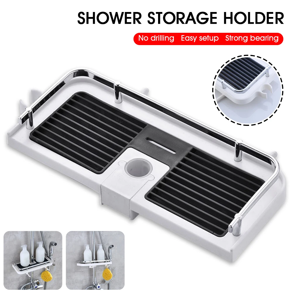 Shower Storage Holder Rack Organizer Bathroom Shelf Shampoo Tray Stand No Drilling Floating Shelf For Wall Household Item
Shower Storage Holder Rack Organizer Bathroom Shelf Shampoo Tray Stand No Drilling Floating Shelf For Wall Household Item