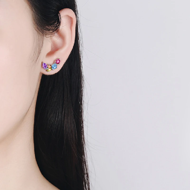 Trendy 925 Silver Jewelry Earrings for Women Wedding Party Accessories Geometric Topaz Zircon Gemstones Stud Earring Wholesale 
Trendy 925 Silver Jewelry Earrings for Women Wedding Party Accessories Geometric Topaz Zircon Gemstones Stud Earring Wholesale