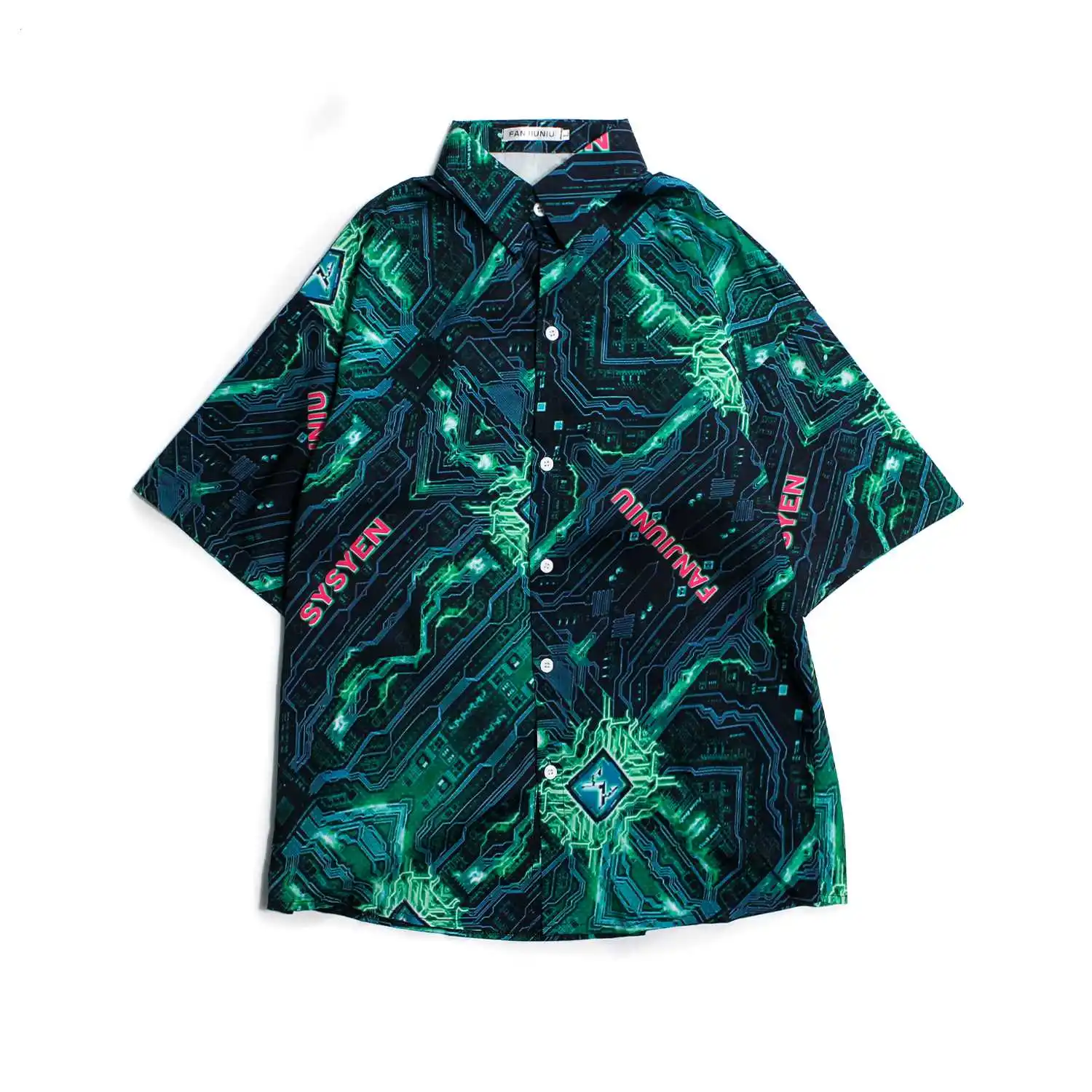 Retro Women's Short Sleeve Shirt Harajuku Casual Loose Street Top Hip Hop Printed Straight Shirt College Style Men's Shirt
Retro Women's Short Sleeve Shirt Harajuku Casual Loose Street Top Hip Hop Printed Straight Shirt College Style Men's Shirt