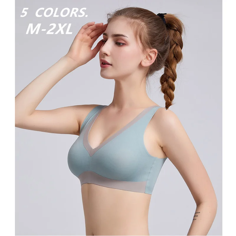 Seamless Underwear Sexy Bra for Women Wirefree Deep V-Neck Bra Sports Bras Ultra-Thin Breathable Yoga Fitness Bralette
Seamless Underwear Sexy Bra for Women Wirefree Deep V-Neck Bra Sports Bras Ultra-Thin Breathable Yoga Fitness Bralette