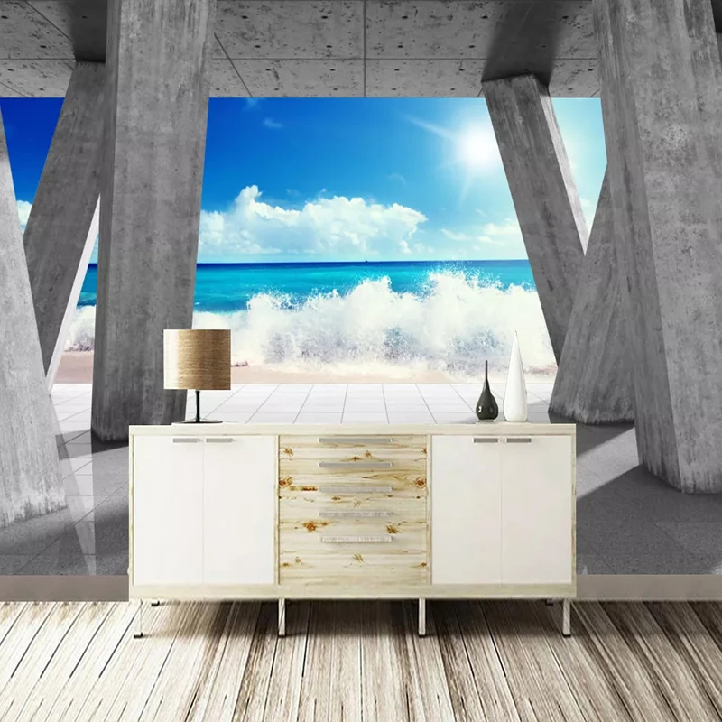 Custom Mural Wallpaper Modern 3D Stereoscopic Space Stone Pillar Seaside Waves Sunlight Seascape Bedroom Photo Wall Paper Decor
Custom Mural Wallpaper Modern 3D Stereoscopic Space Stone Pillar Seaside Waves Sunlight Seascape Bedroom Photo Wall Paper Decor