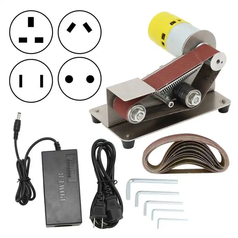 Mini Belt Sander Handheld Sanding Belts Machine Small with Thick Solid Base for Woodworking for Flat for Arc Polish
Mini Belt Sander Handheld Sanding Belts Machine Small with Thick Solid Base for Woodworking for Flat for Arc Polish