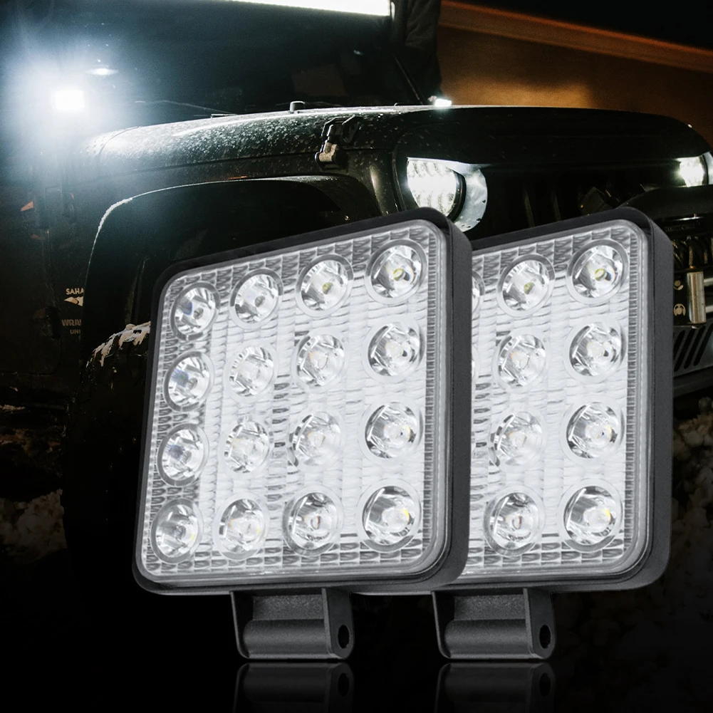 2PCS DC12-60V 48W LED Work Light Flood Light 1200LM Light Pod Fog Light For Car Off-road Motorcycle Trucks Car Goods Light Acces
2PCS DC12-60V 48W LED Work Light Flood Light 1200LM Light Pod Fog Light For Car Off-road Motorcycle Trucks Car Goods Light Acces