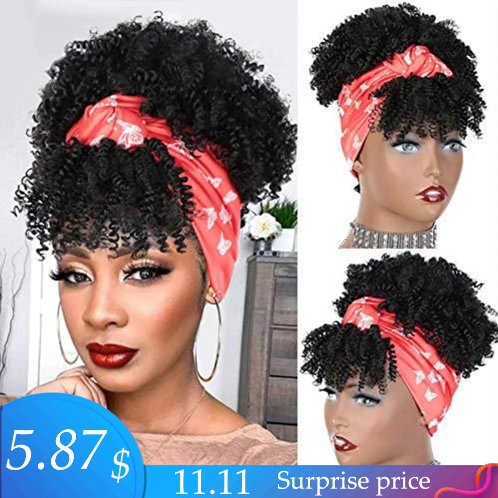 YRShort Kinky Curly Chignon With Bangs Synthetic Hair Bun Drawstring Ponytail Afro Puff Hair pieces For Women Clip HairExtension
YRShort Kinky Curly Chignon With Bangs Synthetic Hair Bun Drawstring Ponytail Afro Puff Hair pieces For Women Clip HairExtension