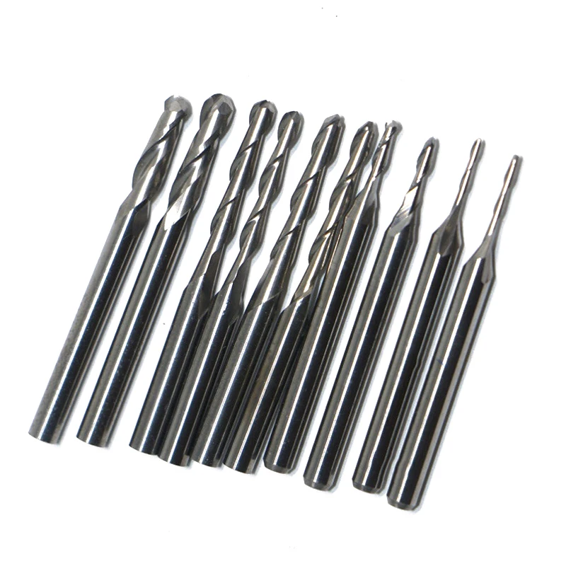 3.175mm Shank Carbide Ball Nose End Mill CNC Engraving Router Bit Set Spiral Milling Cutter Taper Wood Metal Milling Cutter
3.175mm Shank Carbide Ball Nose End Mill CNC Engraving Router Bit Set Spiral Milling Cutter Taper Wood Metal Milling Cutter