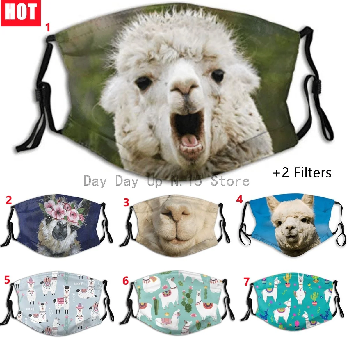 Fashion Alpaca With Filter Pocket Washable Face Bandanas Balaclava Reusable Fabric Mask For Men Women
Fashion Alpaca With Filter Pocket Washable Face Bandanas Balaclava Reusable Fabric Mask For Men Women