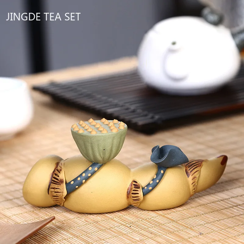 1PCS Chinese Yixing Boutique Purple Clay Tea Pet Handmade Lotus Root Model Ornaments Crafts Home Tea Set Decoration Accessories
1PCS Chinese Yixing Boutique Purple Clay Tea Pet Handmade Lotus Root Model Ornaments Crafts Home Tea Set Decoration Accessories