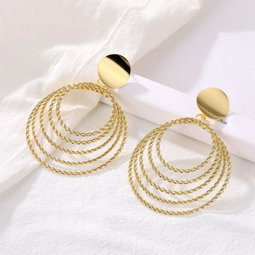 EN 2020 New Minimalist Gold Metal Large Circle Geometric Round Big Hoop Earrings for Women Girl Wedding Party Jewelry
EN 2020 New Minimalist Gold Metal Large Circle Geometric Round Big Hoop Earrings for Women Girl Wedding Party Jewelry