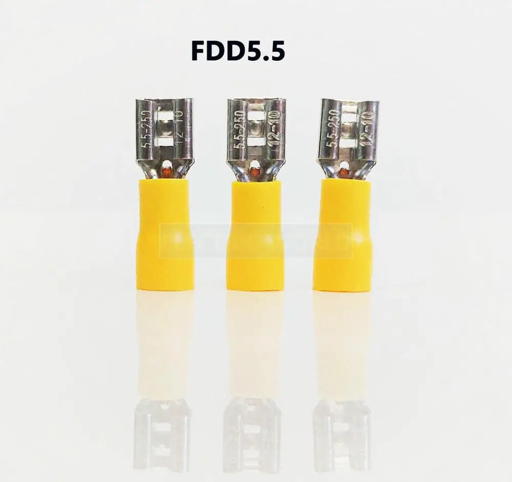 FDD5.5 series 100PCS/Bag Insulated female disconnector Cable Connector wire terminals pre-insulating terminals male terminal
FDD5.5 series 100PCS/Bag Insulated female disconnector Cable Connector wire terminals pre-insulating terminals male terminal