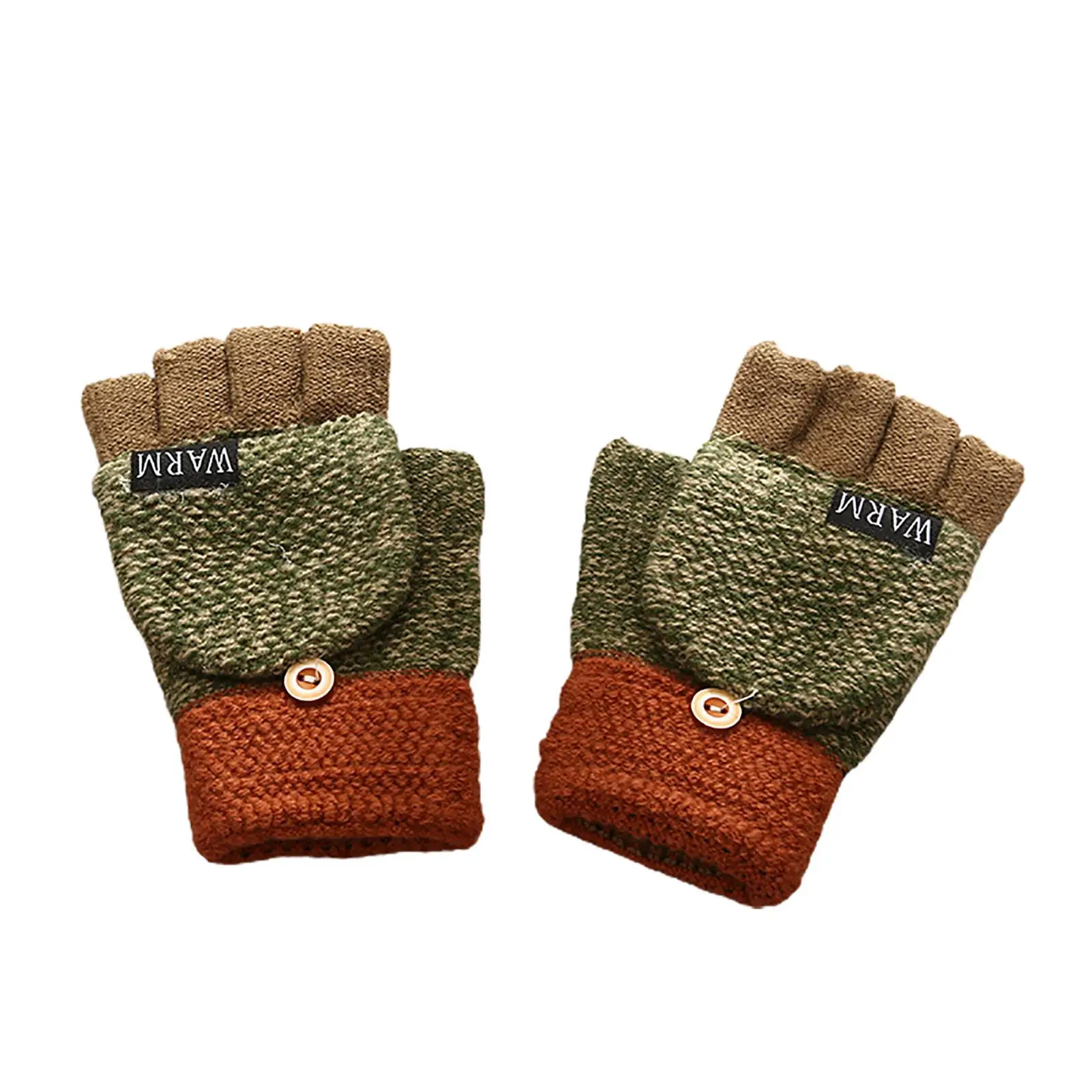 Women's Gloves Multicolor Color Block Winter Warm Thickening Faux Wool Half Finger Flip Gloves Girls Lovely Knit Hand Mitten
Women's Gloves Multicolor Color Block Winter Warm Thickening Faux Wool Half Finger Flip Gloves Girls Lovely Knit Hand Mitten