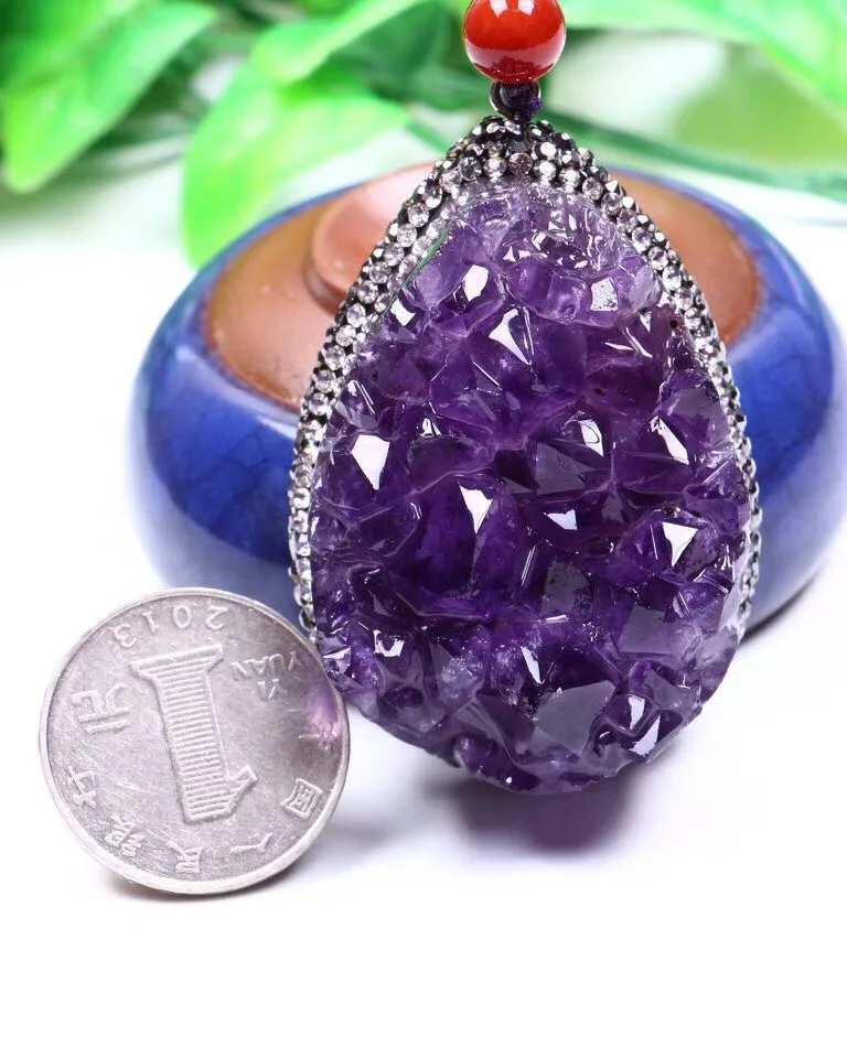 Natural Purple Amethyst Stone Pendant Necklace For Woman Lady Big Water Drop Uruguay Crystal 53x38x25mm Beads Rope Jewelry AAAAA
Natural Purple Amethyst Stone Pendant Necklace For Woman Lady Big Water Drop Uruguay Crystal 53x38x25mm Beads Rope Jewelry AAAAA