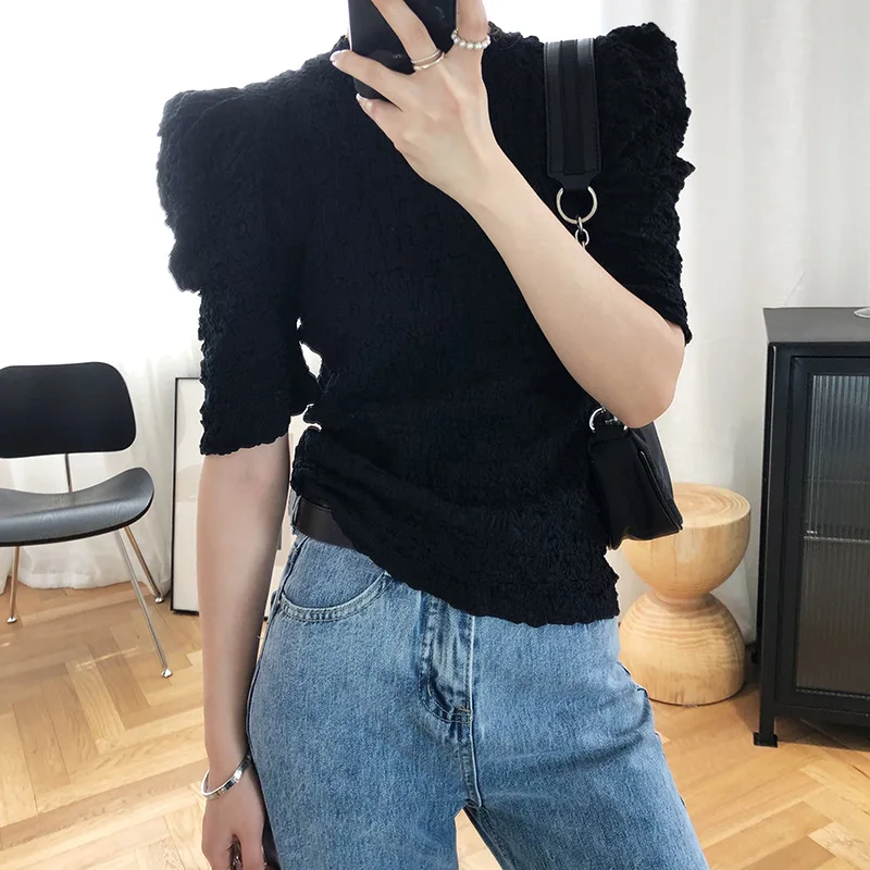 2020 Summer O-Neck Puff Half Sleeve Slim Sexy Blouses Boho Women Shirt Blusas Roupa Feminina Outwear
2020 Summer O-Neck Puff Half Sleeve Slim Sexy Blouses Boho Women Shirt Blusas Roupa Feminina Outwear