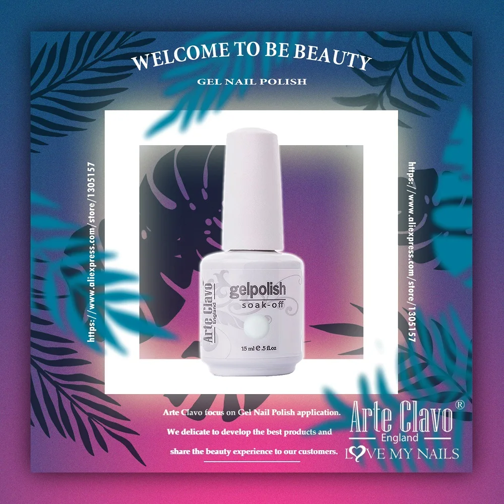 Arte Clavo 15ml 320Colors LED Gel Nail Polish Top UV Gel Nail Art Lacquer Hybrid Soak Off Nails Salon Varnish Gel Polish Gel Lak
Arte Clavo 15ml 320Colors LED Gel Nail Polish Top UV Gel Nail Art Lacquer Hybrid Soak Off Nails Salon Varnish Gel Polish Gel Lak