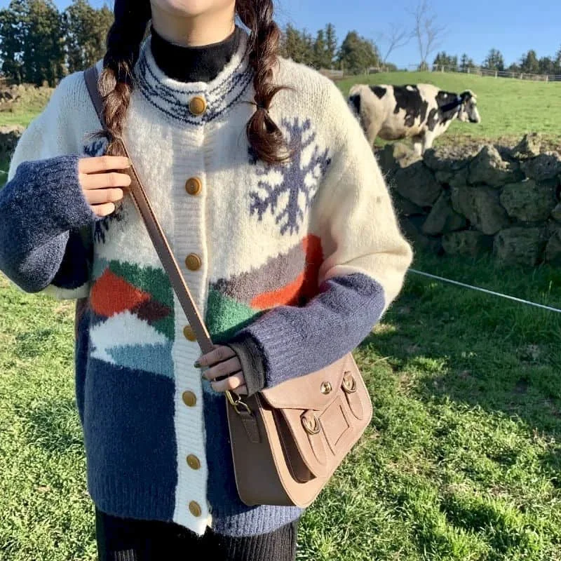 Fashion Women Cardigans Autumn Winter Warm Casual Knitted Jacket Button Basic Sweaters Coat Female Elegant Print Cardigan
Fashion Women Cardigans Autumn Winter Warm Casual Knitted Jacket Button Basic Sweaters Coat Female Elegant Print Cardigan