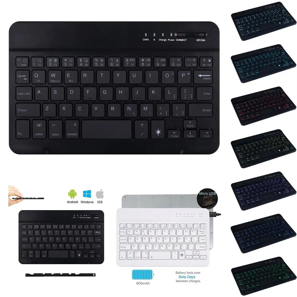 Portable Backlit Keyboard Mini Bluetooth Apply Windows Android IOS Keyboard Wireless Keypad For Iphone Pad PC Universial 
Portable Backlit Keyboard Mini Bluetooth Apply Windows Android IOS Keyboard Wireless Keypad For Iphone Pad PC Universial