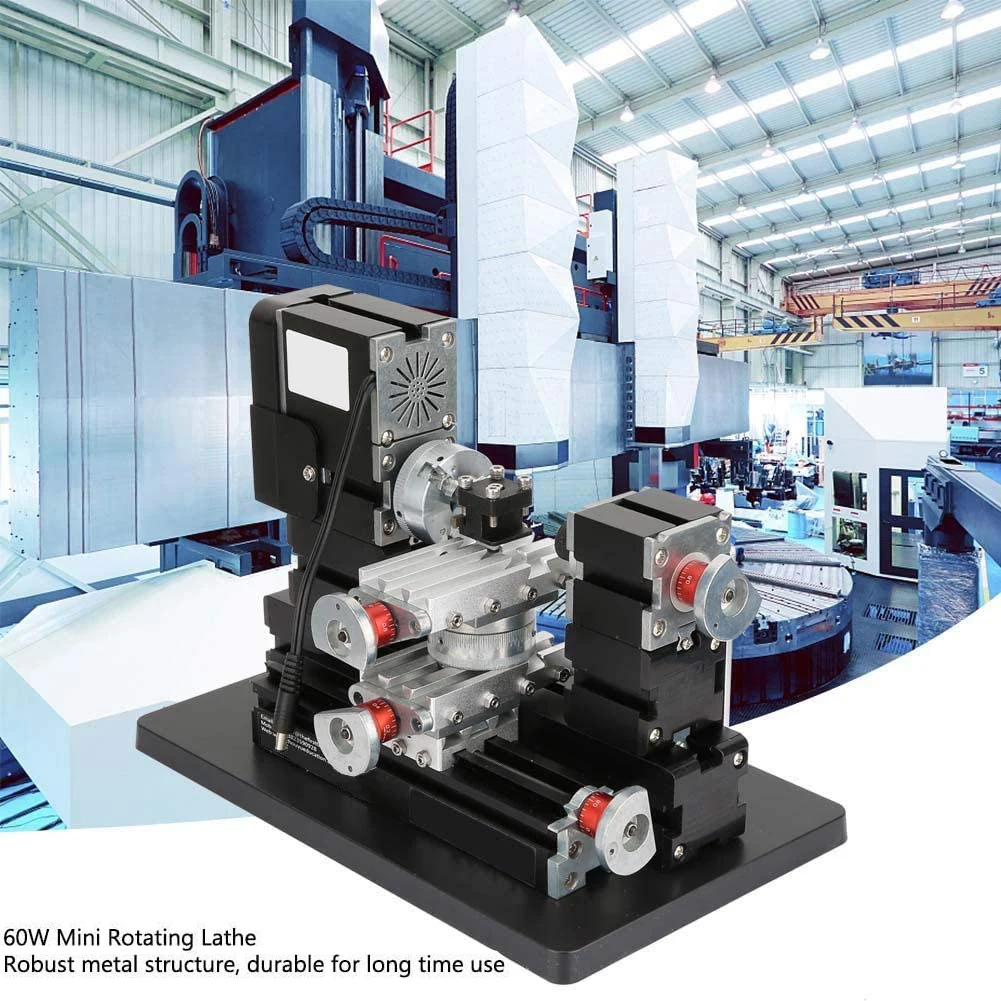 60W Mini Metal Rotating Lathe 12000RPM Big Power Motor TZ20002MR DIY Lathe Machine Tools For Metal Plastic Machining EU Plug
60W Mini Metal Rotating Lathe 12000RPM Big Power Motor TZ20002MR DIY Lathe Machine Tools For Metal Plastic Machining EU Plug